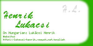 henrik lukacsi business card
